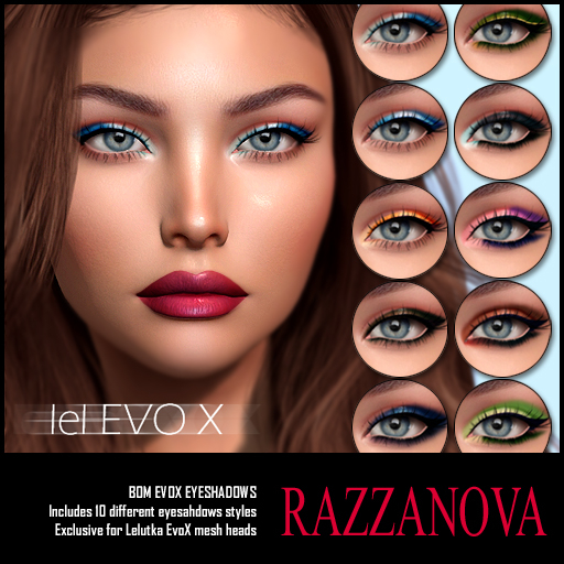 Second Life Marketplace RazzaNova leL EvoX MakeUp Eclectic Style